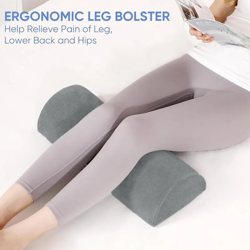 Half Moon Bolster Pillow for Legs Memory Foam Neck Support Pillow for Grafting Lashes Semi-Roll Knee Pillow Salon Beauty Supplie